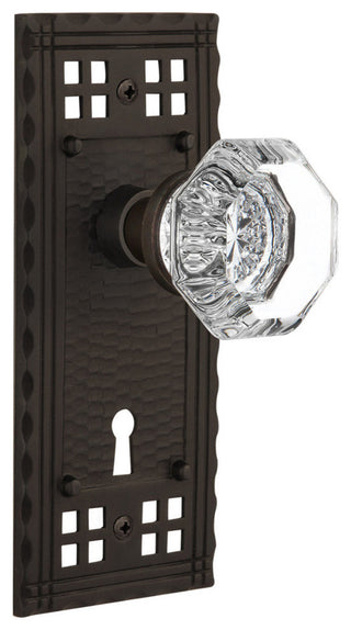 Double Craftsman Plate With Waldorf Knob, Oil-Rubbed Bronze