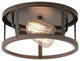 Vintage 2-Light Flush Mount Cylinder Ceiling Light