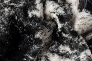 Faux Cowhide Rug/Throw 4.25x5, Edingburg S&P Black&White
