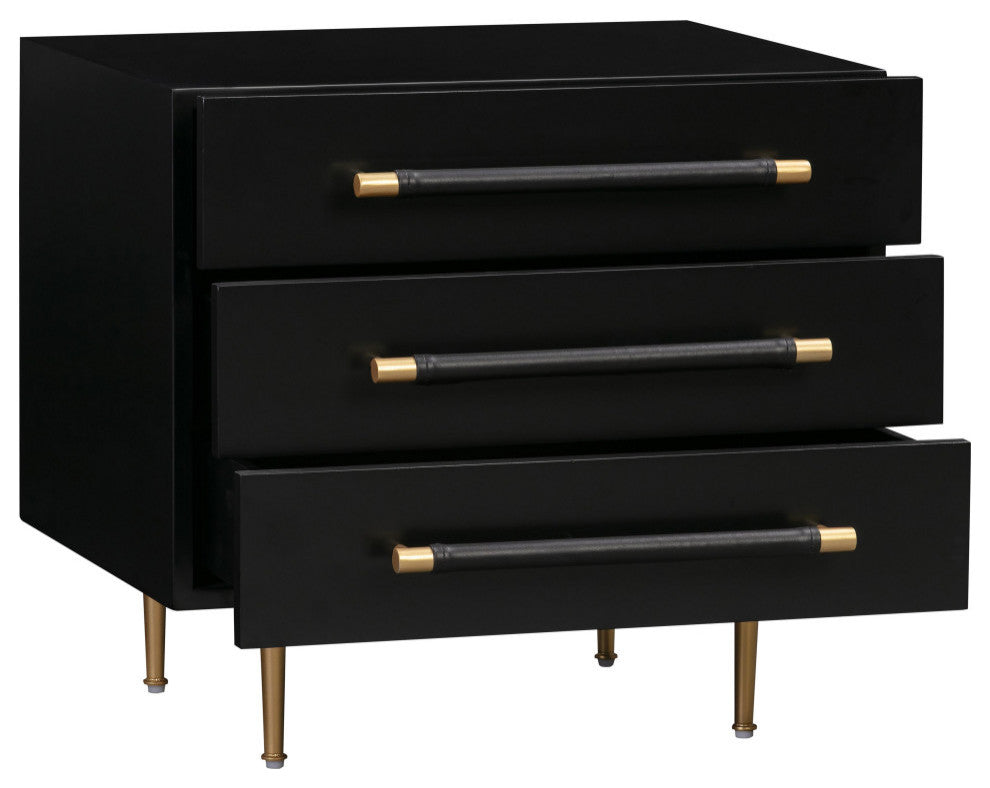 Trident Nightstand, Black