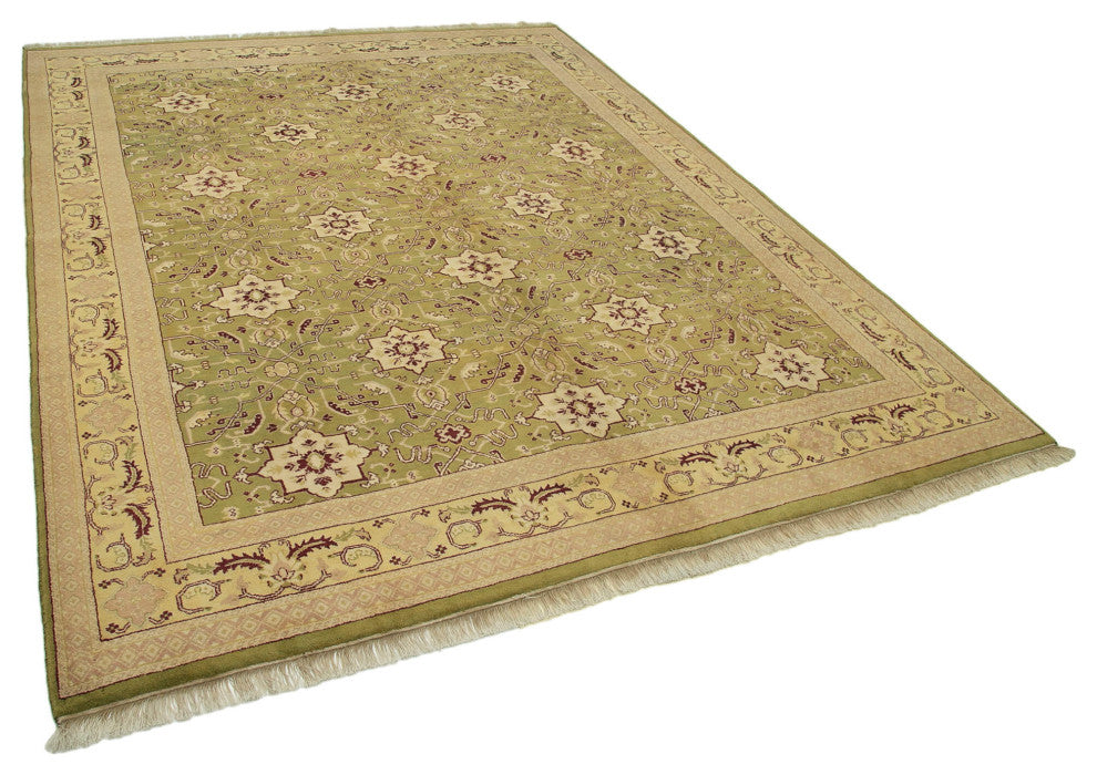 Rug N Carpet - Handwoven Oriental 8' 0" x 10' 2" Unique Oushak Area Rug
