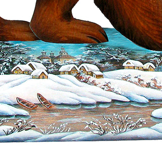 Santa On Grizzly Bear Door Hanger