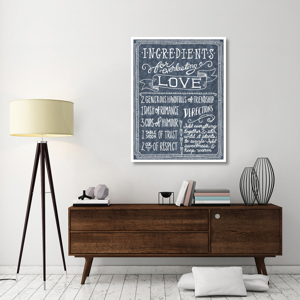 "Ingredients For Life Ditzy Floral Blue III" Paper Print by Mary Urban, 38"x50"