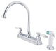 Restoration Two Handle 8" Kitchen Faucet with Non-Metallic Sprayer