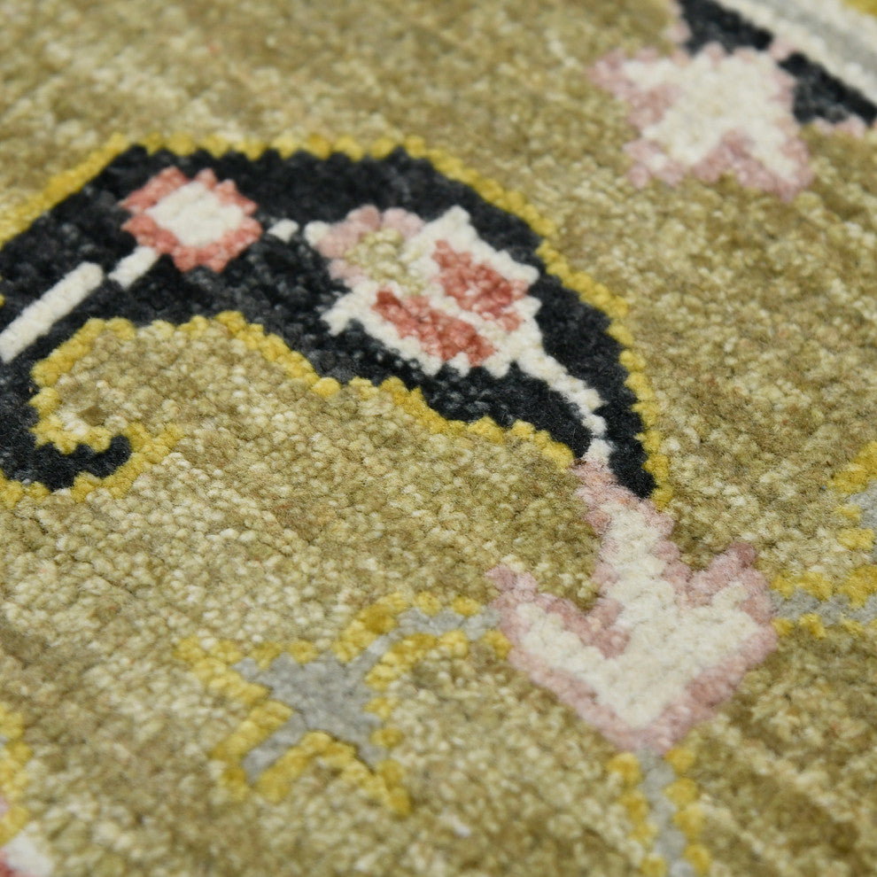Bristol Harrow Area Rug, Gold, 12' x 15', Bordered