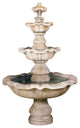 Three Tier Renaissance Outdoor Fountain, Natural