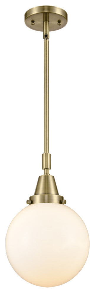 Innovations Lighting 447-1S-AB-G201-8 Beacon 1 Light 8" Mini Pendant