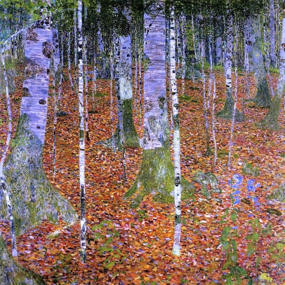 Gustav Klimt Birch Forest Wall Decal