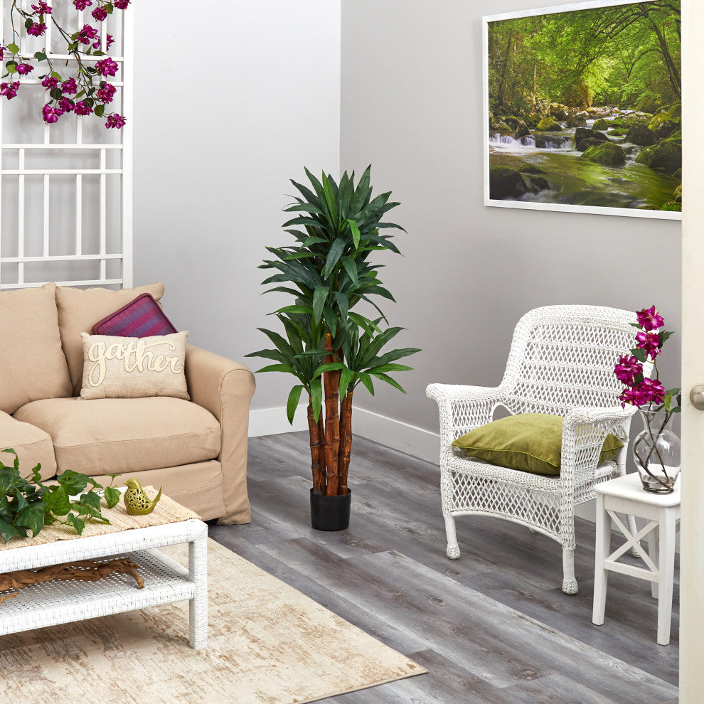 4.5' Dracaena Artificial Tree With Natural Trunk