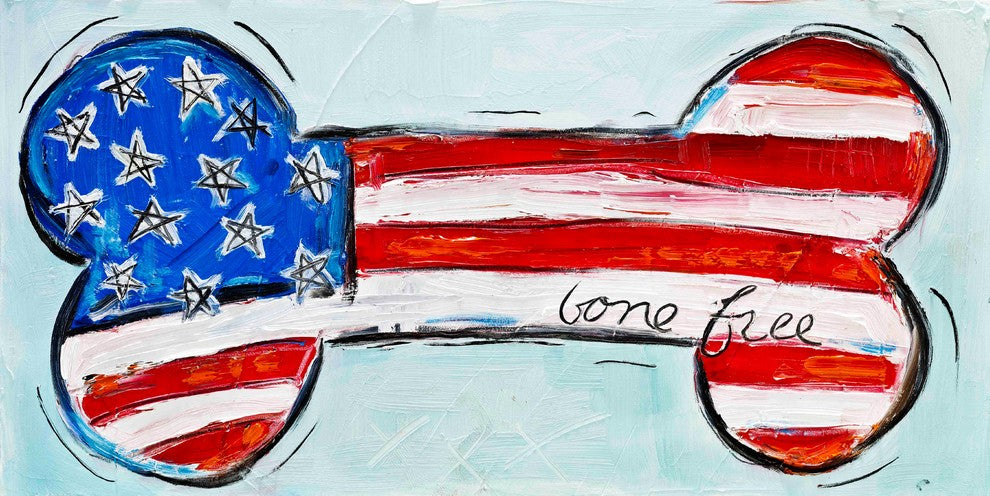 "Bone Free" Painting Print on Canvas by Tori Campisi
