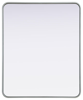 Home Living Contour Metal Rectangle Mirror 30x36, Silver