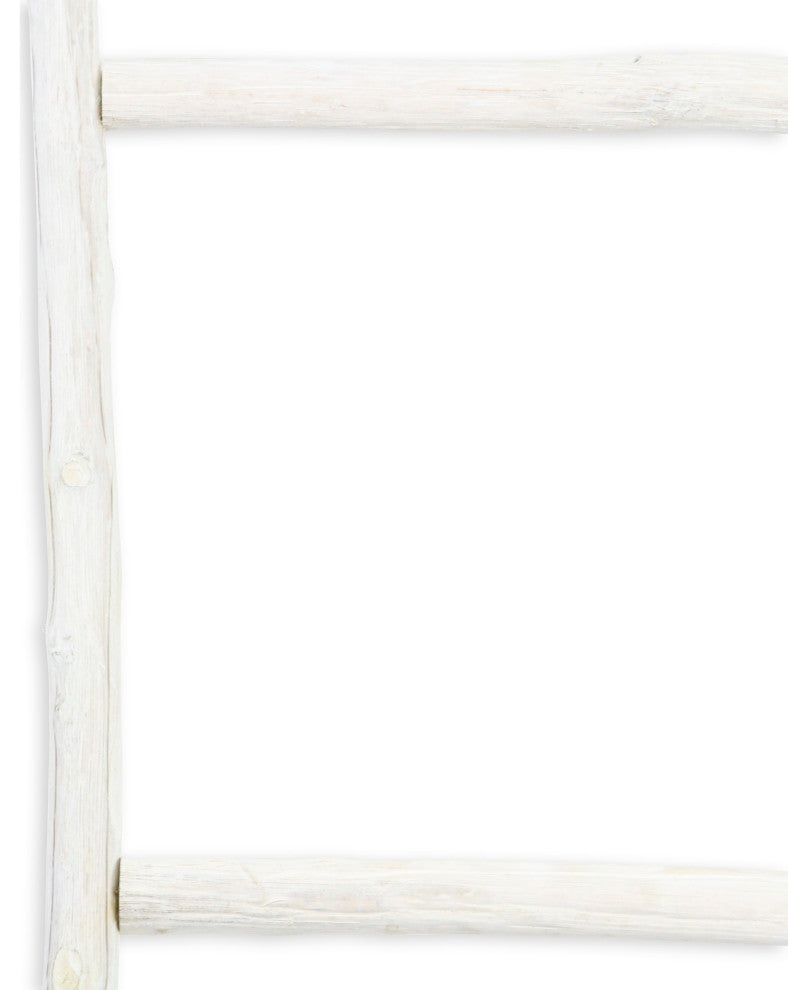 White Wash Wood Ladder