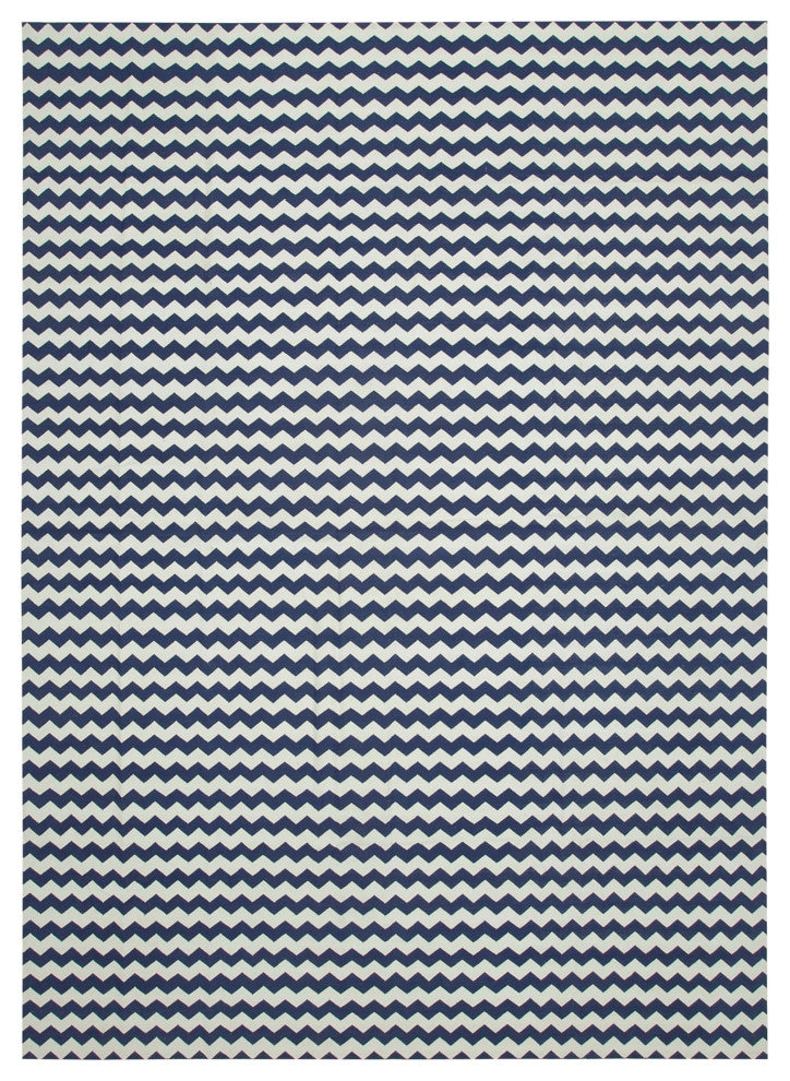 Rug N Carpet - Handmade Wool 9' 11'' x 13' 10'' Flatweave Dhurrie Kilim Rug