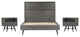 Makena 3-Piece Queen Bedroom Set, Gray Acacia Wood