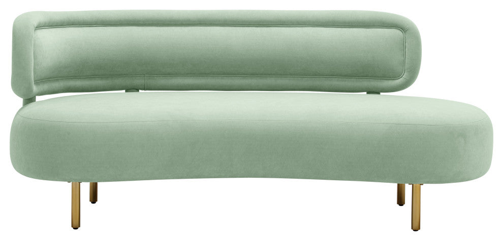 Tischa Velvet Sofa, Mint Green