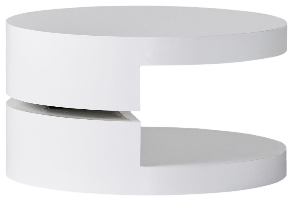 GDF Studio Emerson Small Circular Mod Swivel Coffee Table