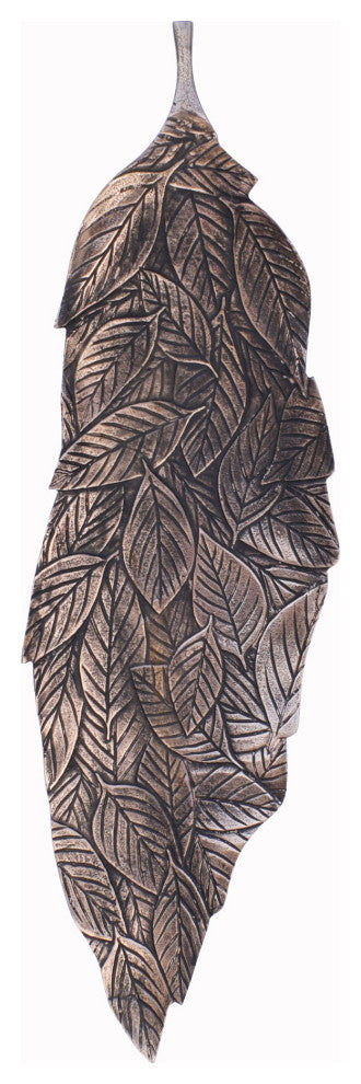 Discontinued Copper Leaf Collage Wall Dcor - Brown