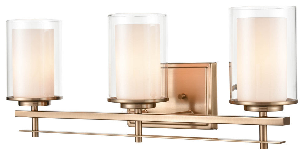 Huderson Collection 3-Light 23" Modern Gold Bathroom Vanity Light