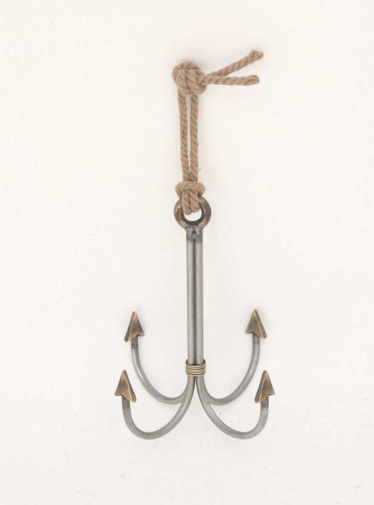 Adventurous Metal Rope Anchor, Silver