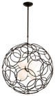 Olympus Orb Pendant, Dark Smoke Finish, Standard Overall Height