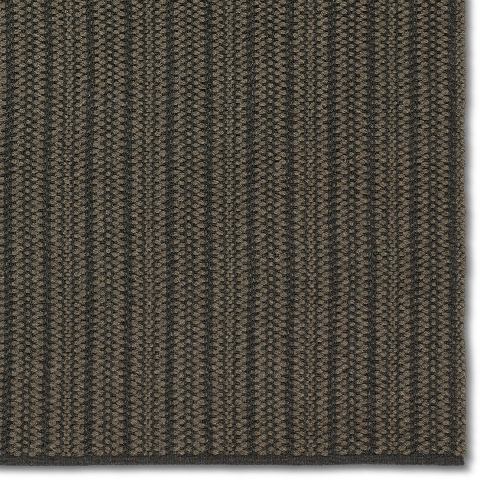 Jaipur Living Elmas Handmade Indoor/Outdoor Striped Gray/Charcoal Runner 3'X8'