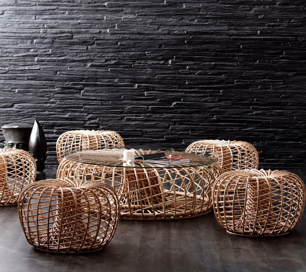 Cane-line Nest footstool small INDOOR, Natural