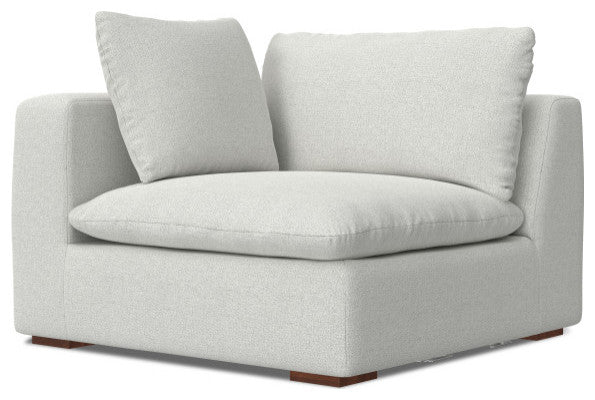 Jasmine Left-Arm Sofa Module in Performance Fabric, Cloud Gray