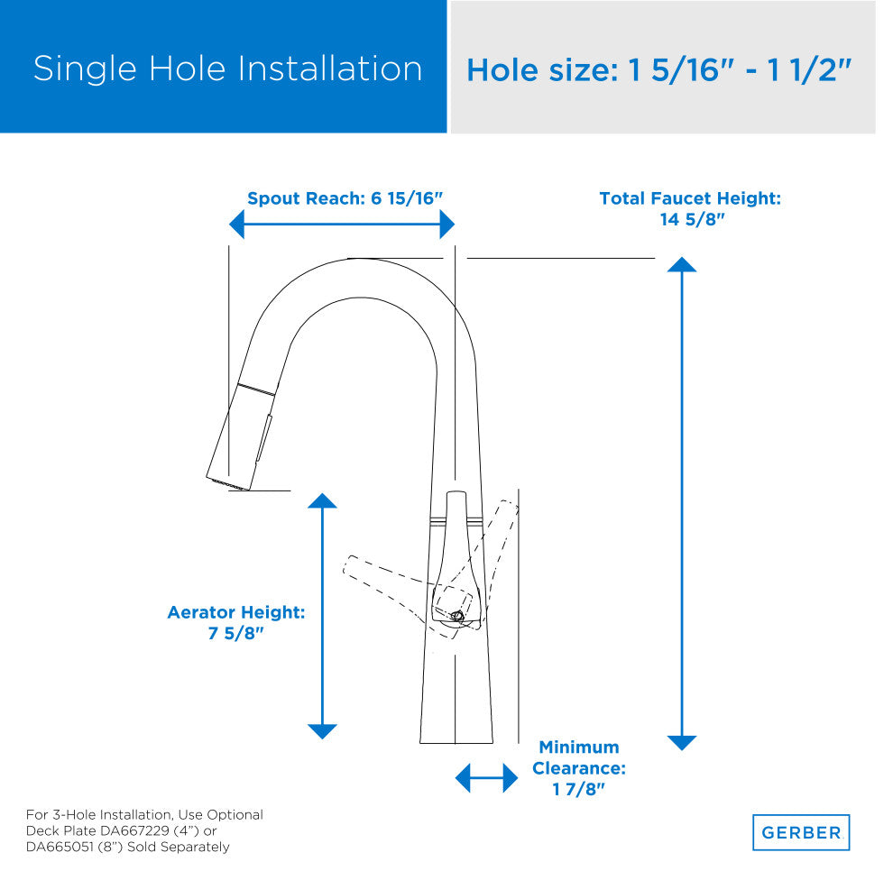 Vaughn Single Handle Pull-Down Prep Faucet, Satin Black