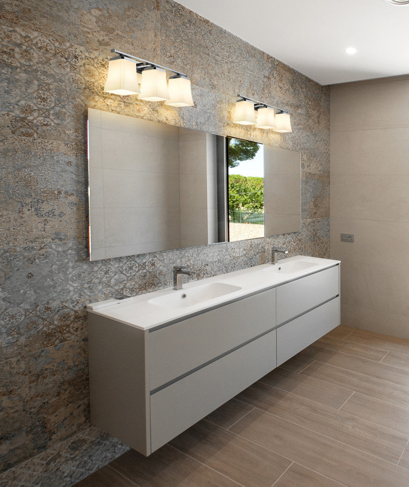 Zlite 1939-3V-CH 3-Light Vanity, Etched Opal