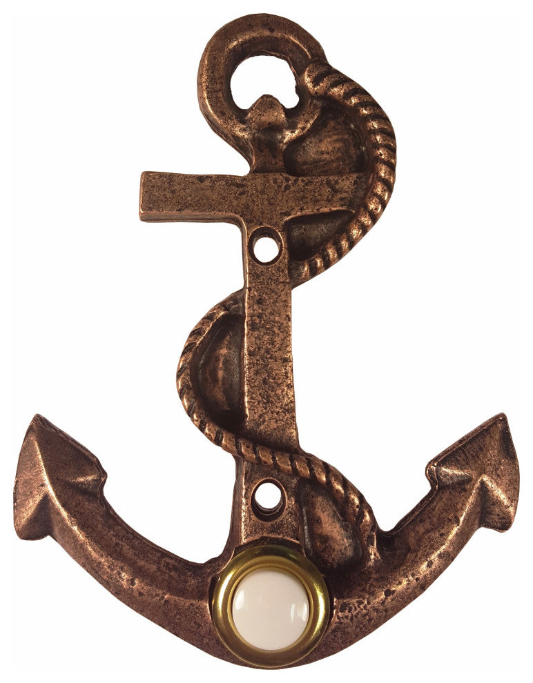 Anchor Door Bell, Antique Copper