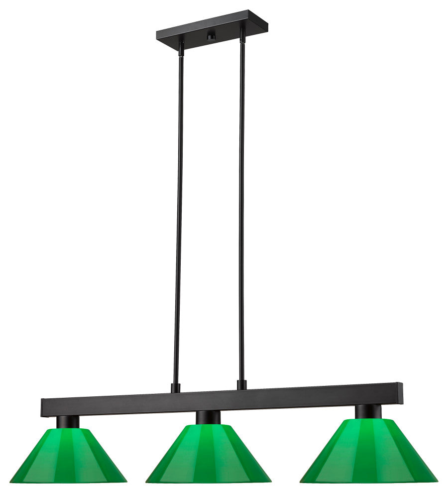Zlite 152MB-PGR 3-Light Billiard Light, Green