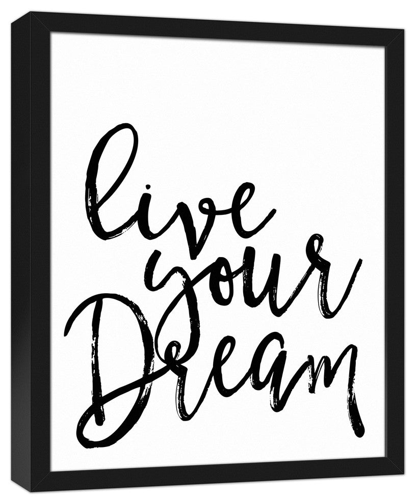 Live Your Dream 16x20 Black Framed Canvas