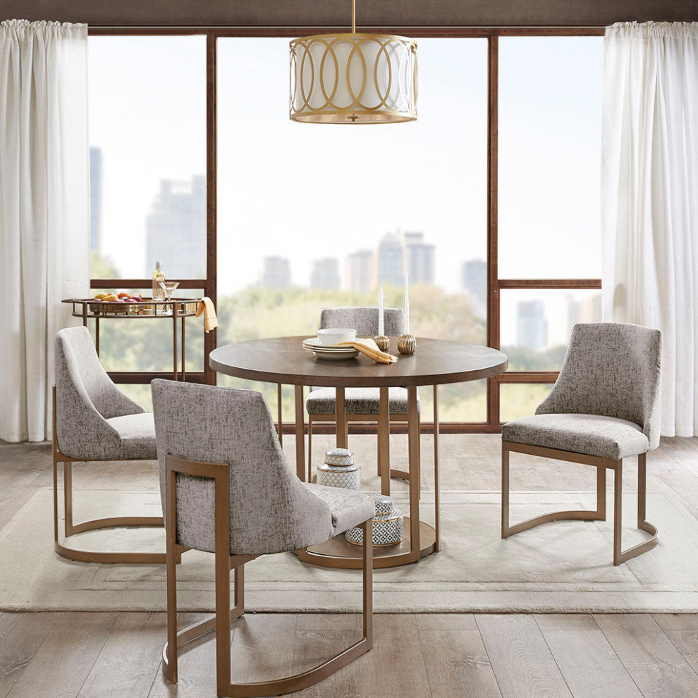Madison Park Dining Chairs Transitional Modern Side Chairs, Set of 2, Grey, Dining Chair