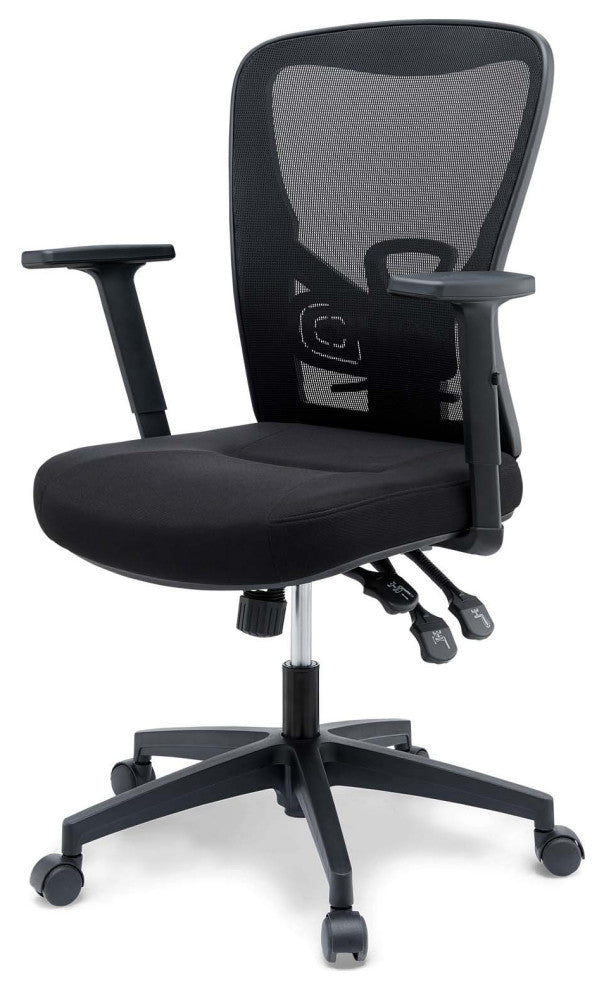 Computer Work Desk Chair, Fabric, Black, Modern, Home Business Office Furniture
