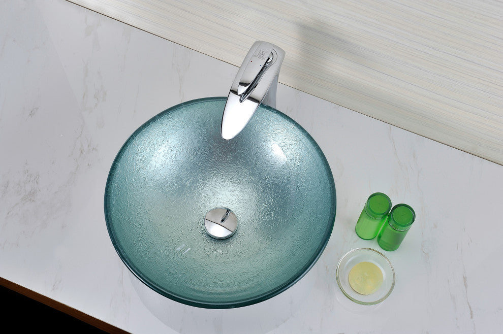 ANZZI Komupau Series Deco-Glass Bathroom Vessel Sink