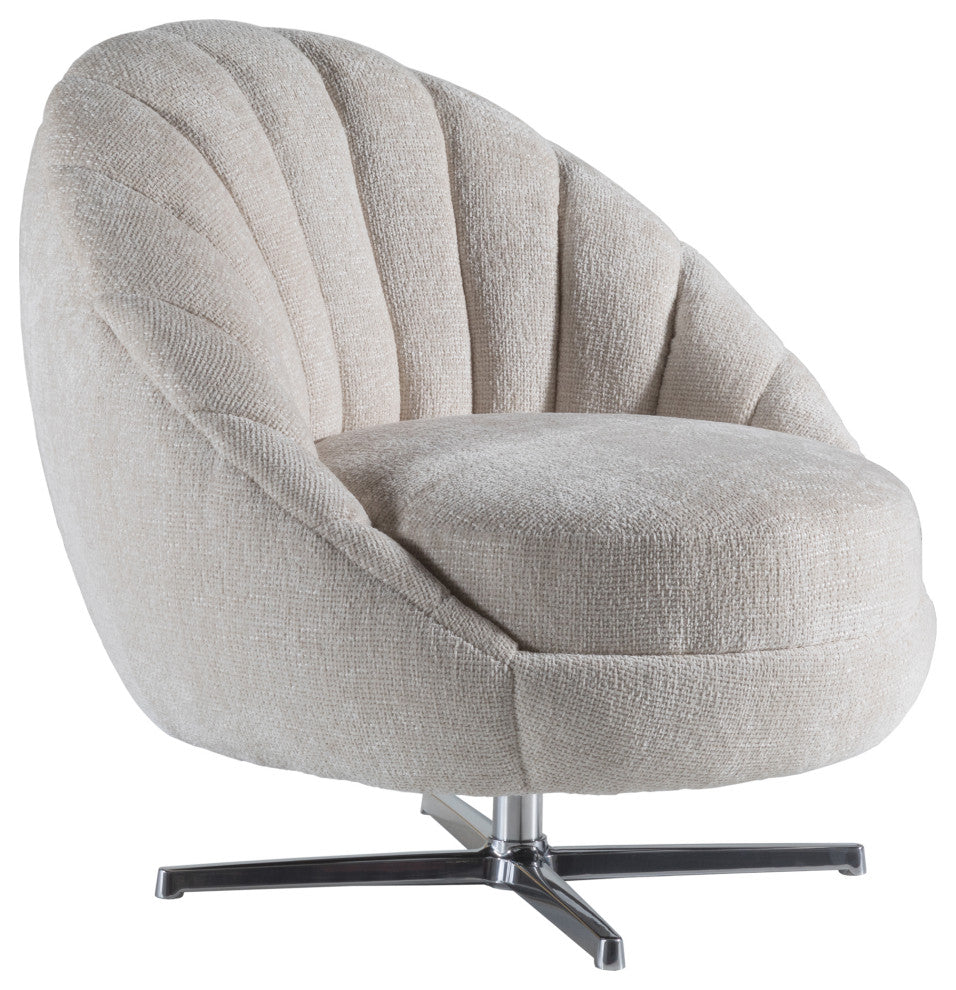 Lucille Swivel Chair Polished Chrome Base