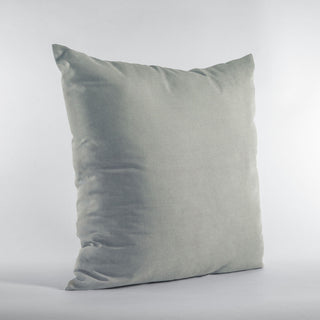 Grey Solid Shiny Velvet Luxury Throw Pillow, Double sided 22"x22"