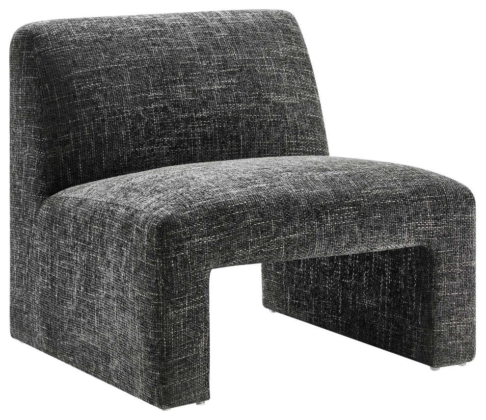 Amita Chenille Upholstered Accent Chair - Carbon Black