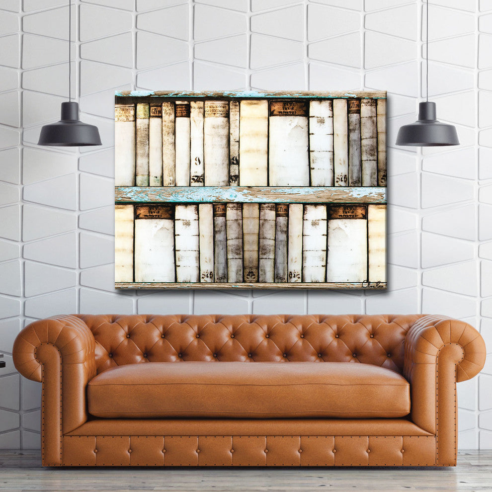 Ready2Hangart Vintage Bookshelf By Olivia Rose Canvas Art, 12" Hx16" W