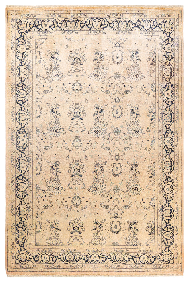 Mogul, One-of-a-Kind Hand-Knotted Area Rug  - Beige, 6' 2" x 9' 3"