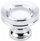 Button Faced Knob - Polished Chrome, TKM291