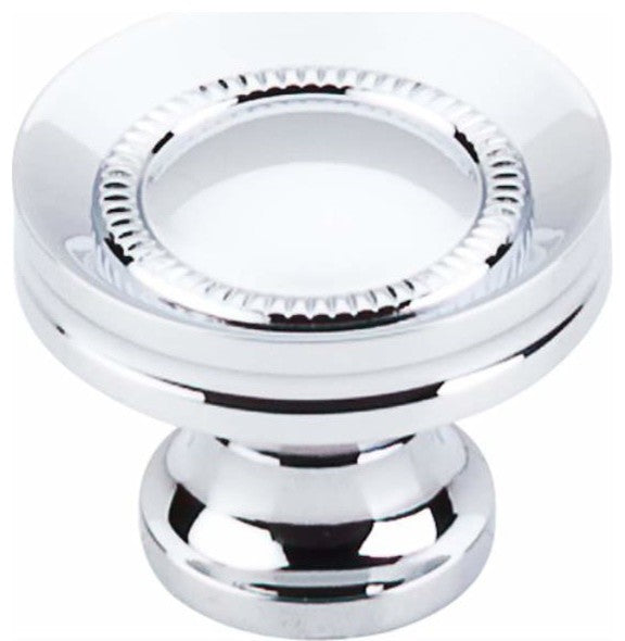 Button Faced Knob - Polished Chrome, TKM291