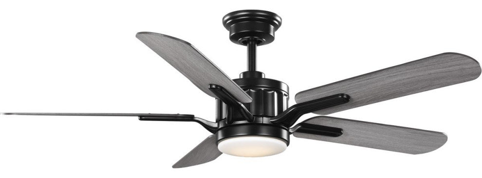 Claret 5-Blade Reversible Distressed Ebony/Gray Wood 56" LED Ceiling Fan