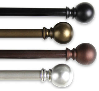 Luna Curtain Rod, Cocoa, 18-28"