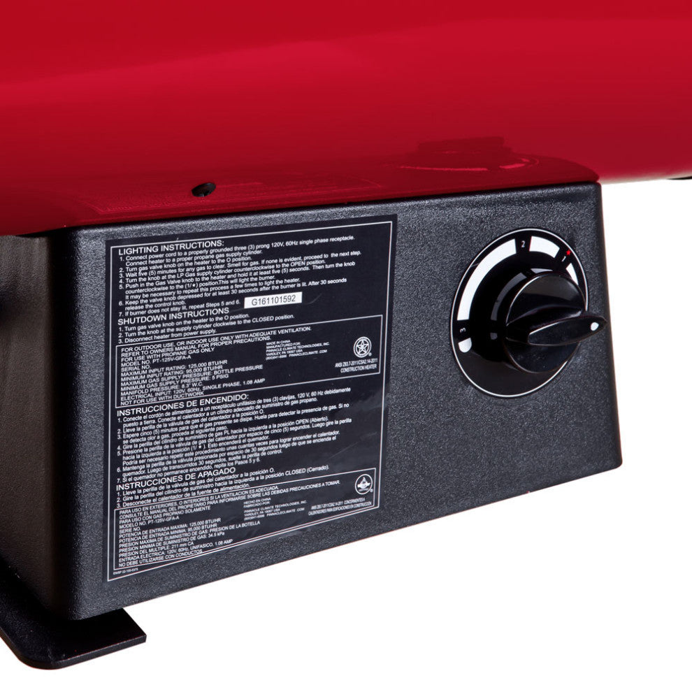 ProTemp 125,000 BTU LP Forced Air Heater Variable Output