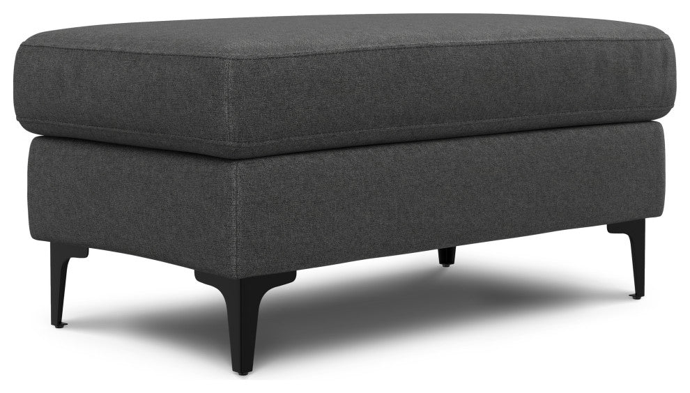 Ava Ottoman in Tightly Woven Performance Fabric , Assembled