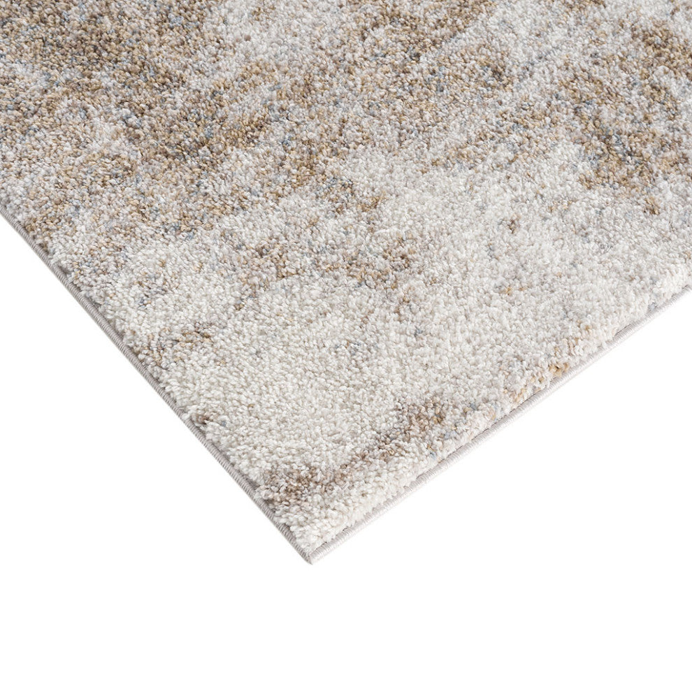 Gewnee Haley Cozy Shag Abstract Area Rug, 6.5'x9'