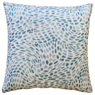 Matisse Dots Toile Blue Throw Pillow 19x19, with Polyfill Insert