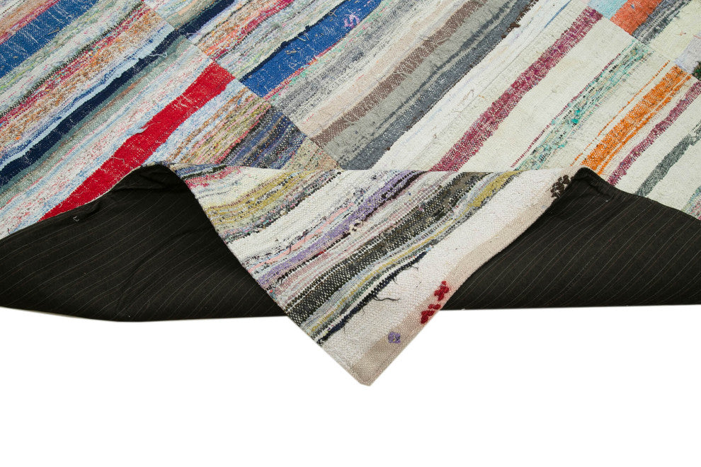 Rug N Carpet - Handmade Anatolian 8' 9'' x 12' 6'' Rustic Patchwork Kilim Rug