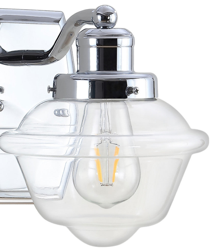 Orleans Iron LED Vanity Light, Chrome, 1 Bulb